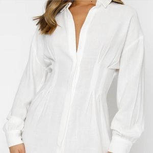 Brand new white fox linen dress!!! Tags on!!!